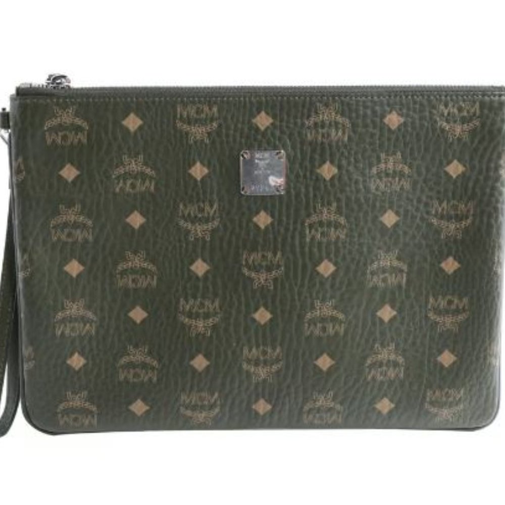 MCM Wristlet Zip Pouch